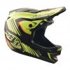 Велошлем Troy Lee Designs D4 POLYACRYLITE HELMET; QUALIFER BLACK / YELLOW LG