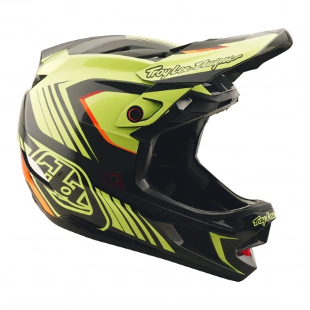 Велошлем Troy Lee Designs D4 POLYACRYLITE HELMET; QUALIFER BLACK / YELLOW LG